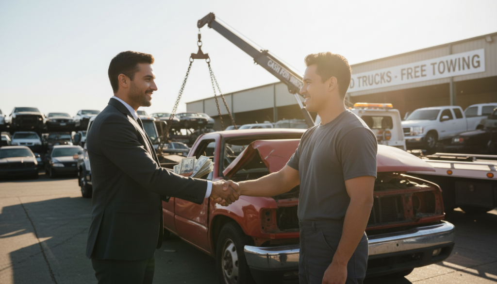 cash for wrecked trucks process