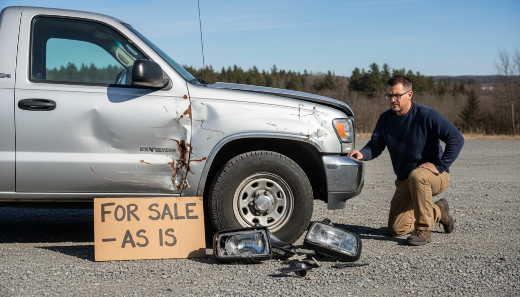 sell accident truck