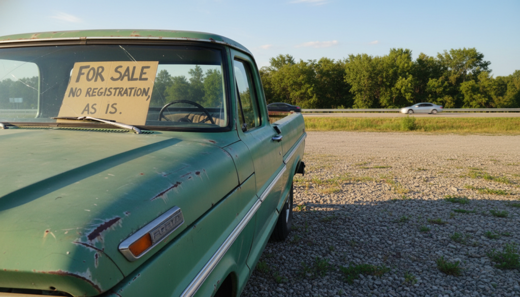 sell truck without rego