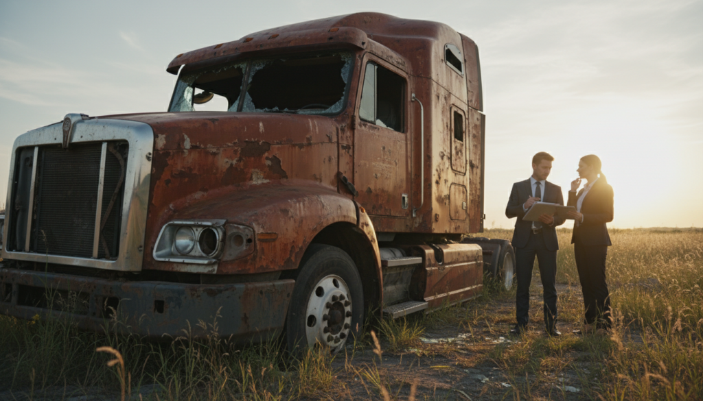 selling damaged truck